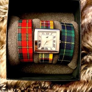 Scottish Plaid Interchangeable Adjustable Band Watch